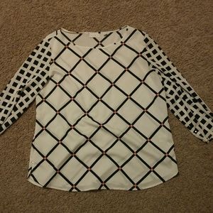 Women's New York & Co. Checkered Blouse